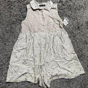 Vintage Deadstock 90s Women’s Maternity Gingham Print Onesie Jumpsuit Size M